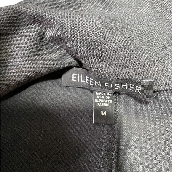 Eileen Fisher Jacket Womens M Gray Black Colorblock Blazer Waterfall Long Sleeve - Picture 7 of 11